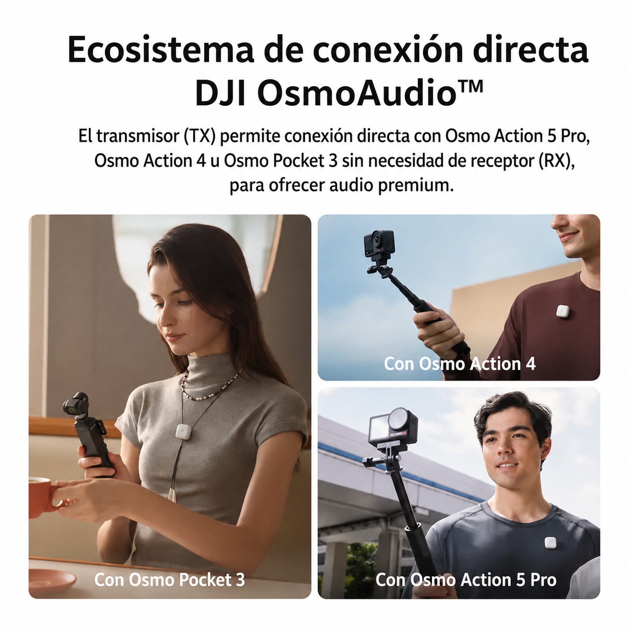 DJI Mic Mini — Audio profesional, 10g, 48h