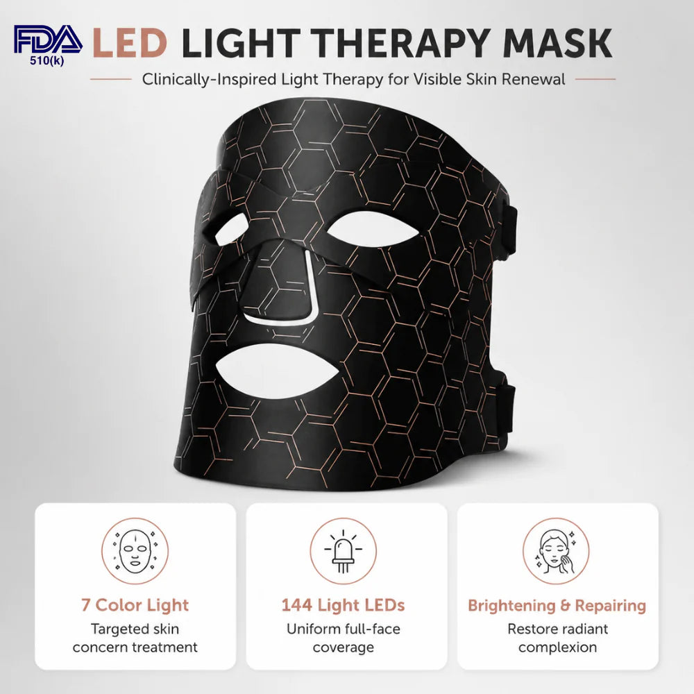 7-In-1 LED Face Mask for Brighter, Smoother, Healthier-Looking Skin