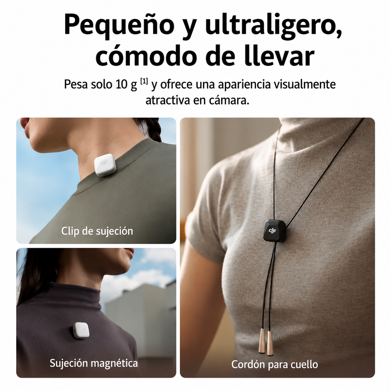DJI Mic Mini — Audio profesional, 10g, 48h